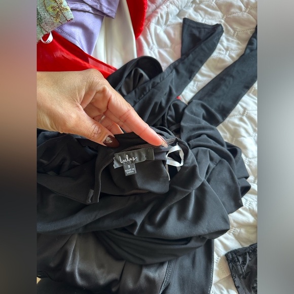 LULU’S PRISTINE POISE MESH CUTOUT LONG SLEEVE MAXI DRESS - Picture 15 of 15